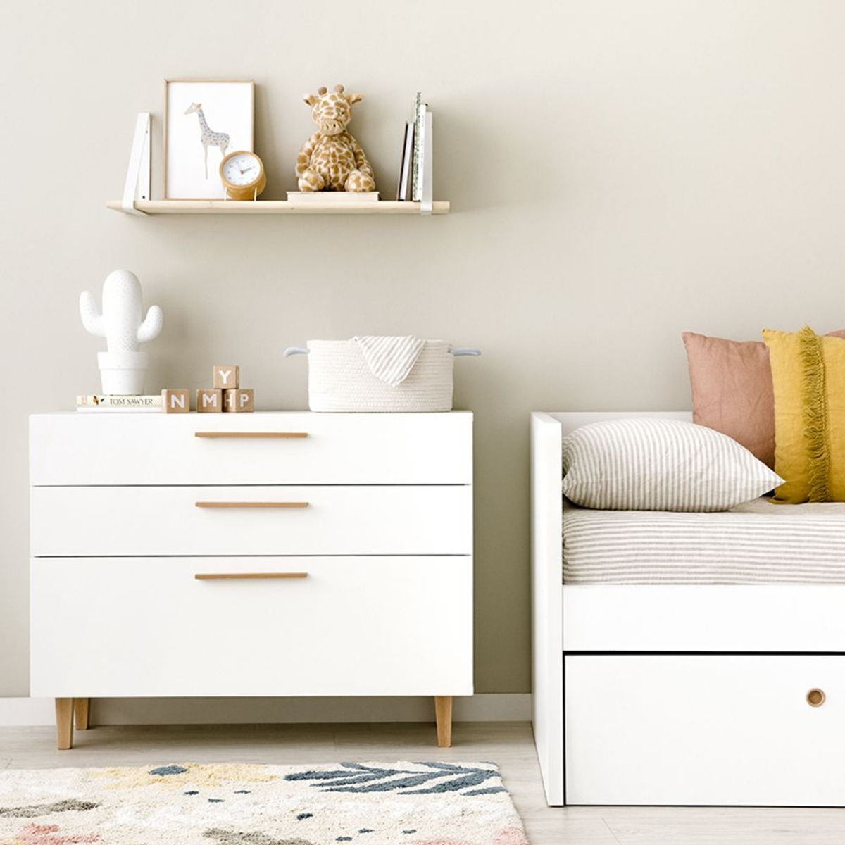 TU MESITA - Cómoda Infantil 3 cajones Kabul color Blanco TU MESITA
