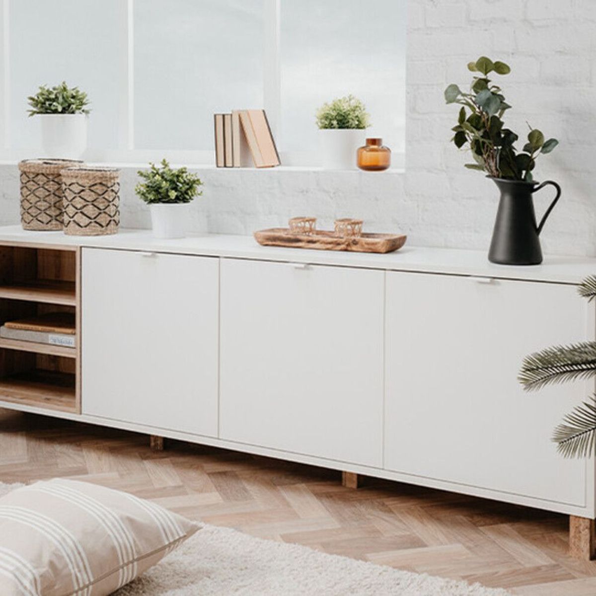 TU MESITA - Cómoda Moderna Marsella color Blanco 3 puertas TU MESITA