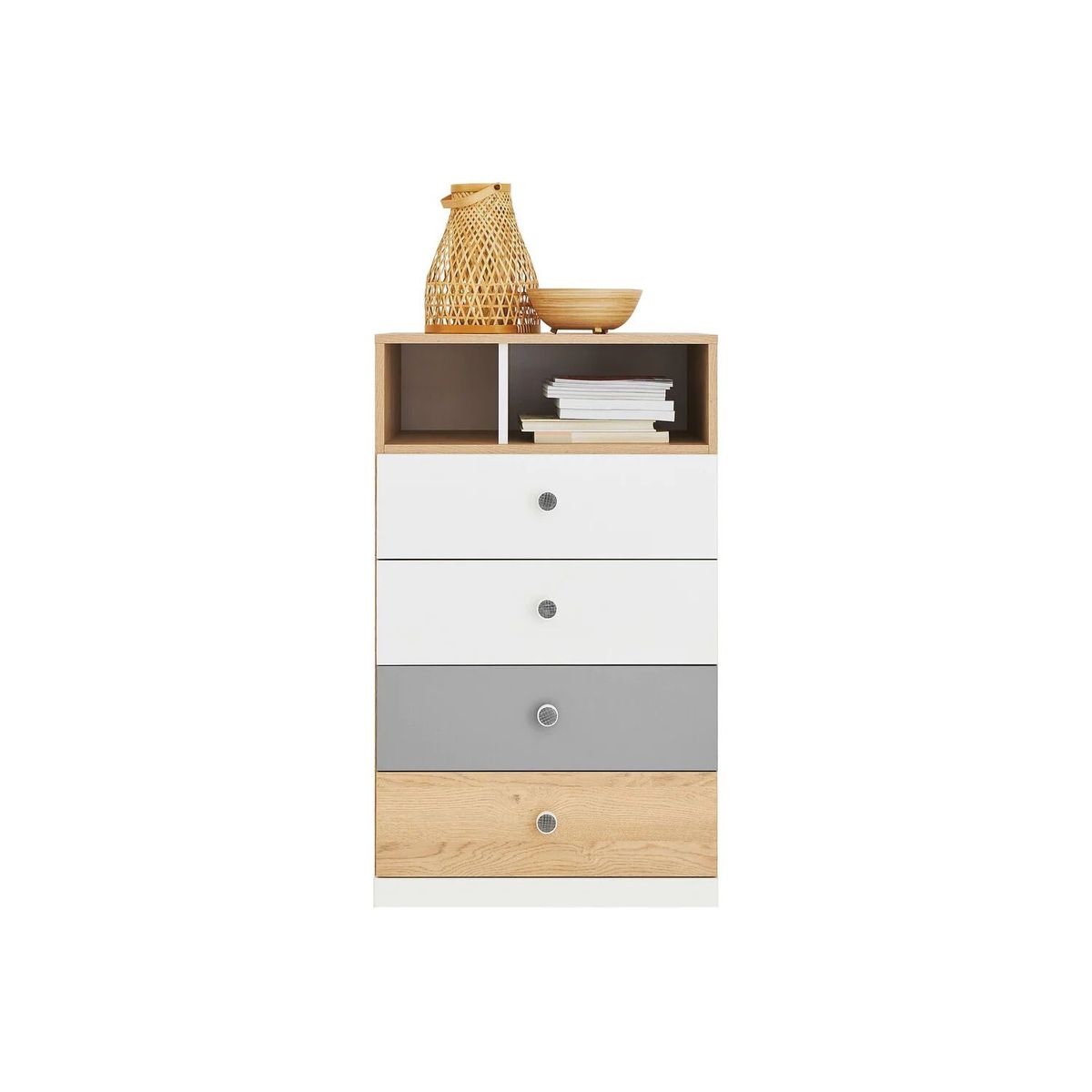 TU MESITA - Cómoda Juvenil Alison 4 cajones Multicolor TU MESITA