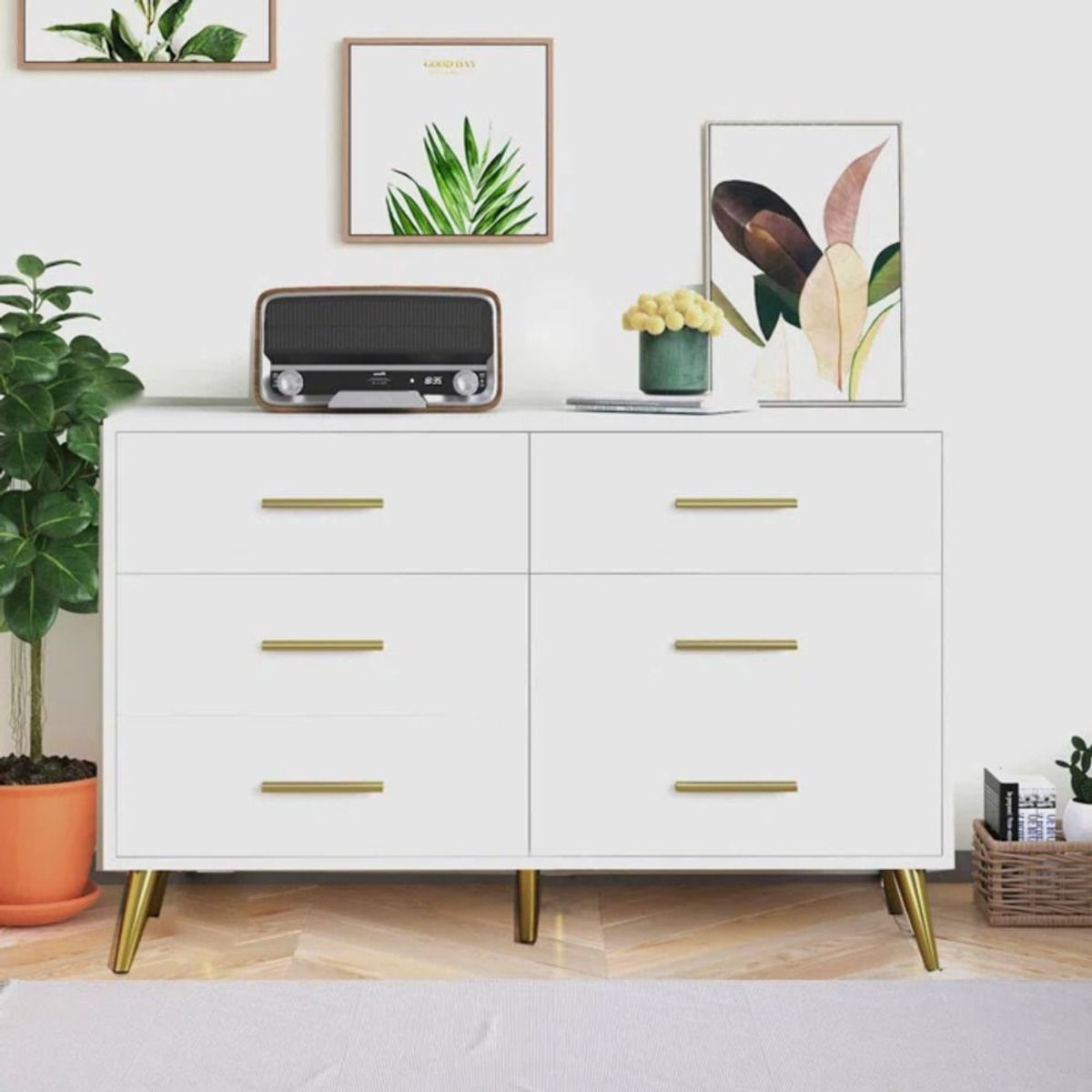 TU MESITA - Cómoda Clásica Marita 6 cajones color Blanco TU MESITA