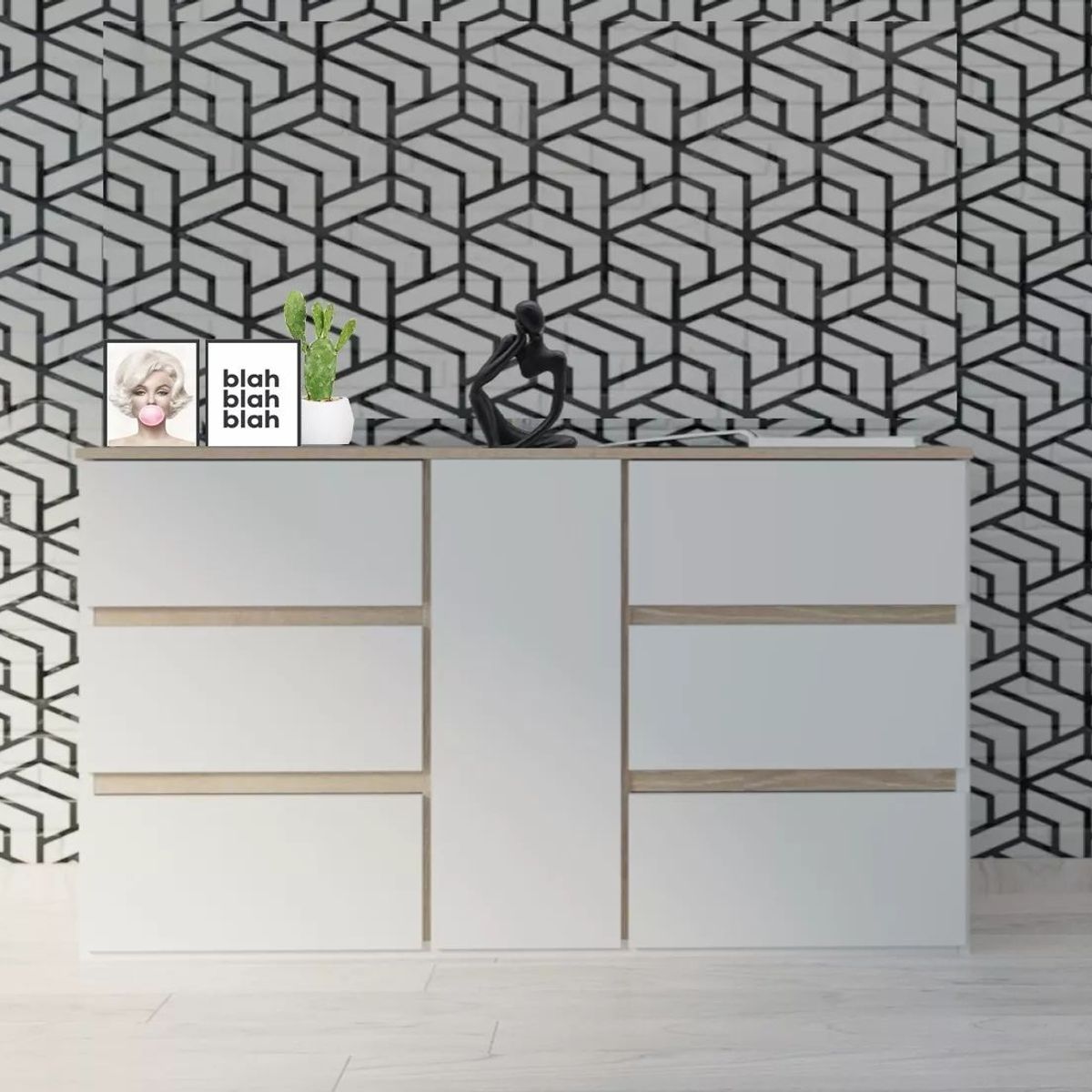 TU MESITA - Cómoda Zapatera Moderna Sahara color Blanco TU MESITA