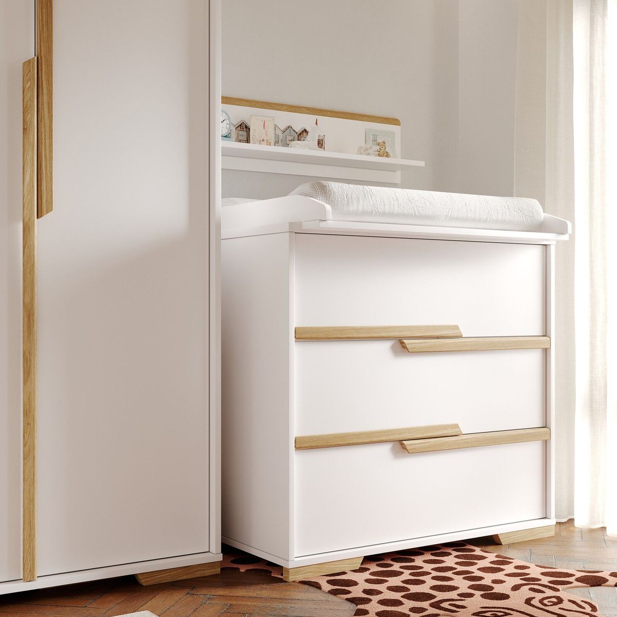 TU MESITA - Cómoda para Bebe Ryo 3 cajones color Blanco TU MESITA