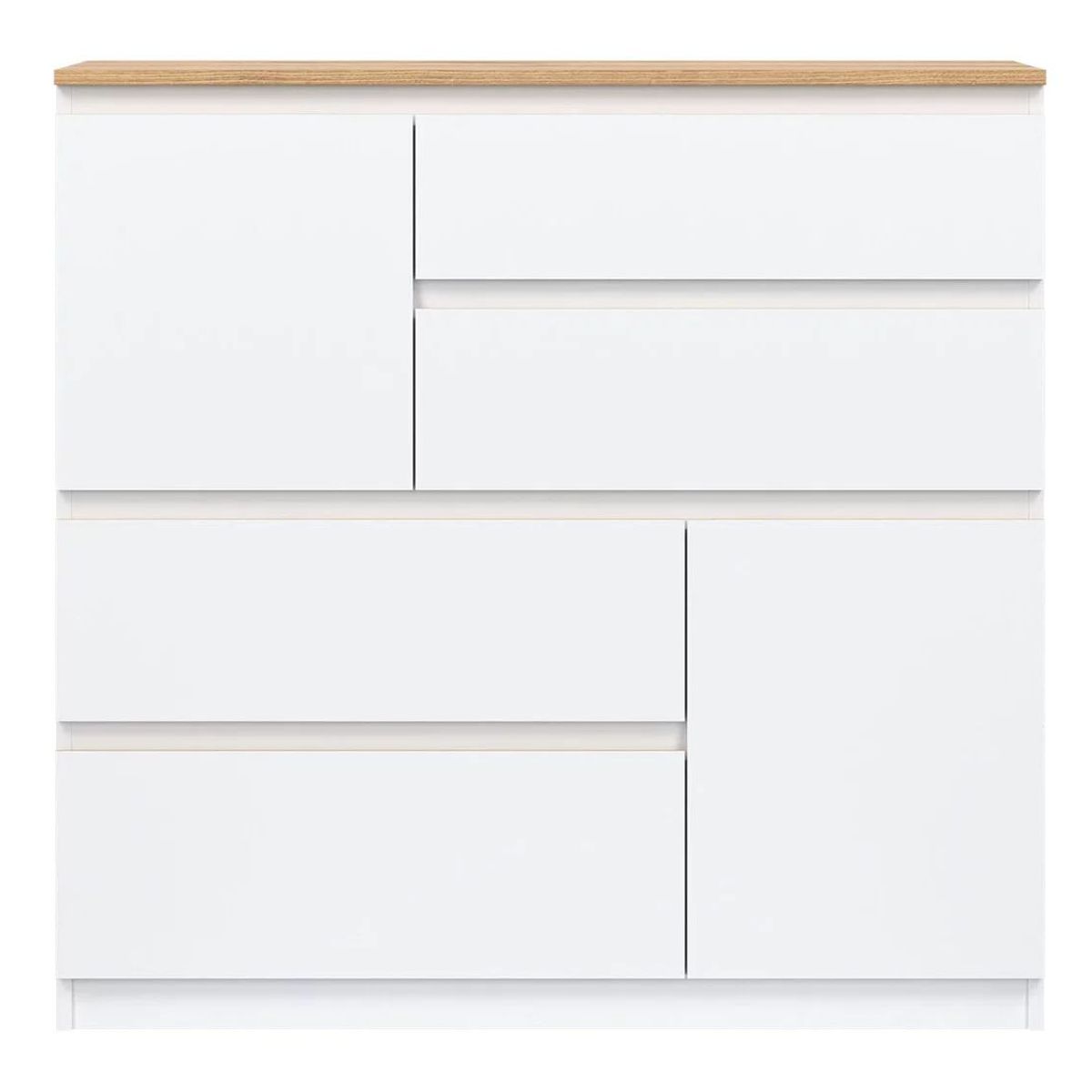 TU MESITA - Cómoda Moderna Mateo 4 cajones 2 puertas TU MESITA