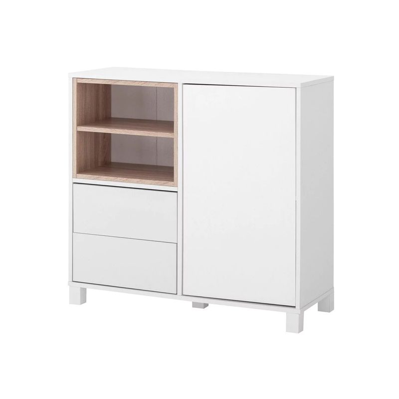TU MESITA - Cómoda Juvenil Owen 2 cajones color Blanco/Duna TU MESITA