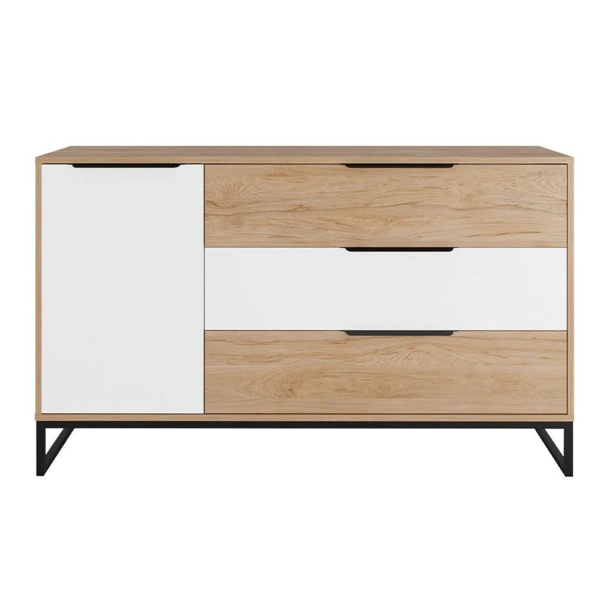 TU MESITA - Cómoda Clásica Eleonor 3 cajones 1 puerta TU MESITA