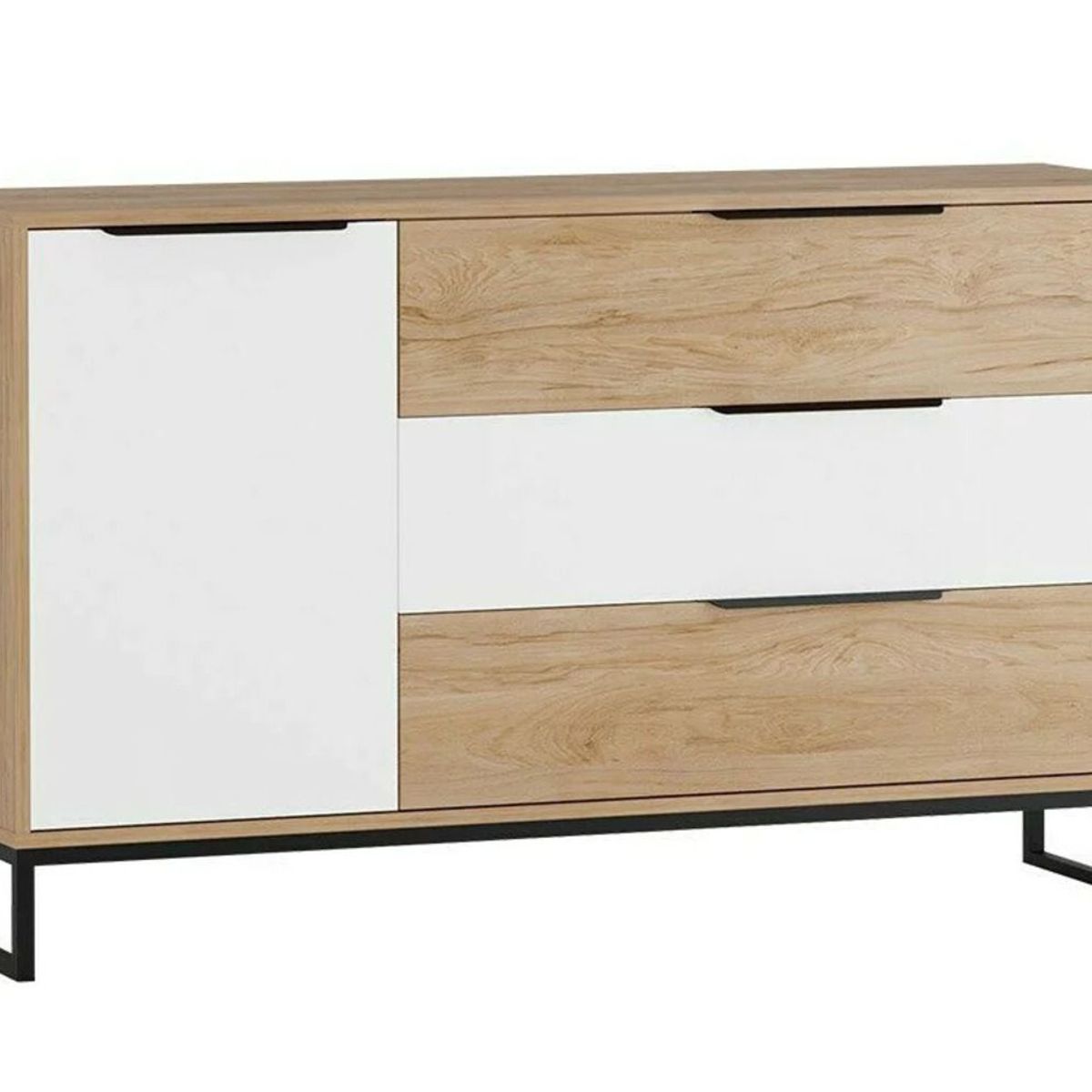 TU MESITA - Cómoda Clásica Eleonor 3 cajones 1 puerta TU MESITA