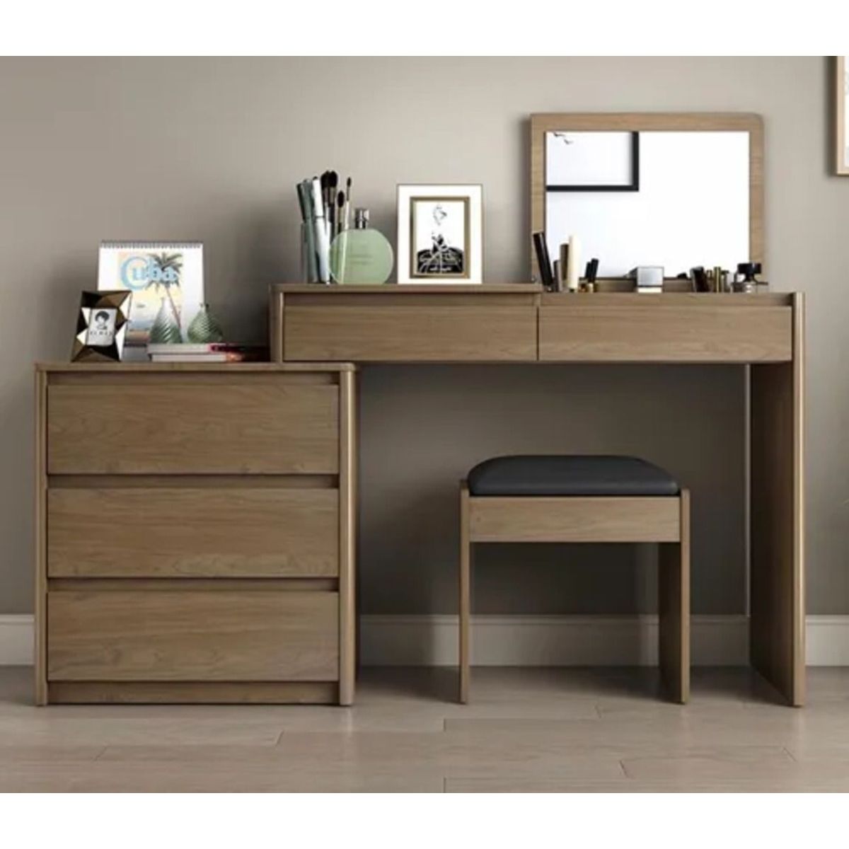 TU MESITA - Tocador Contemporáneo Montserrat Marrón 130cm