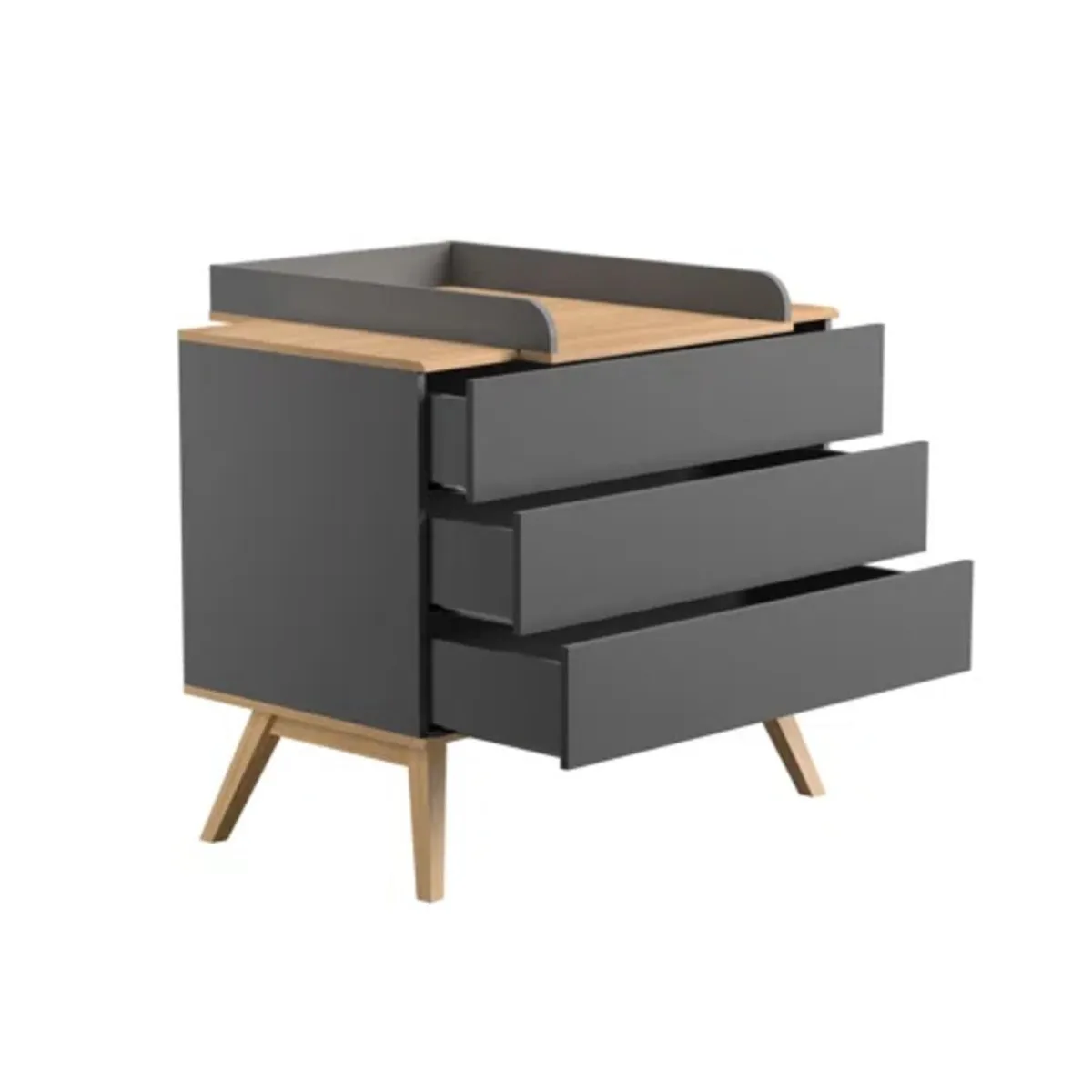 TU MESITA - Cómoda Infantil Vintage Riley Negro