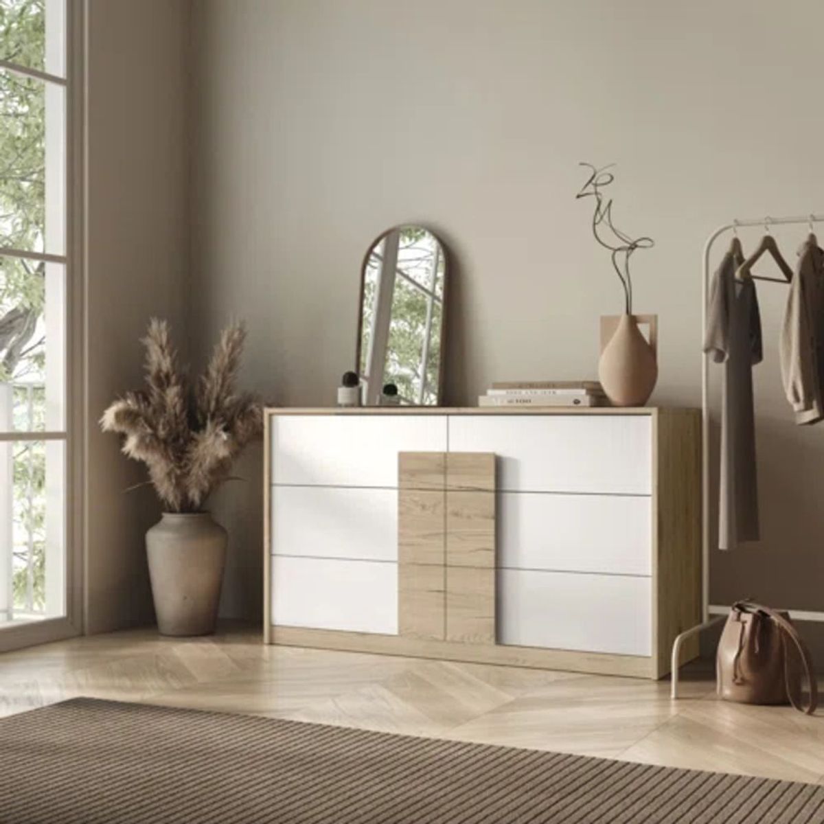 TU MESITA - Cómoda Contemporánea Pereda 6 Cajones