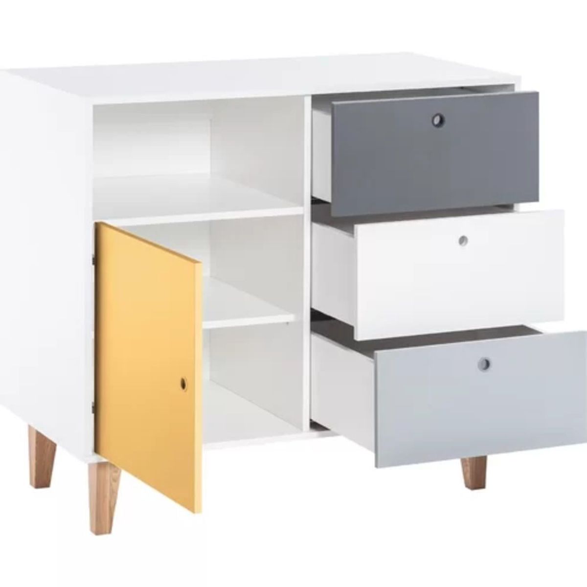 TU MESITA - Cómoda Infantil Vintage Nokeri Amarillo