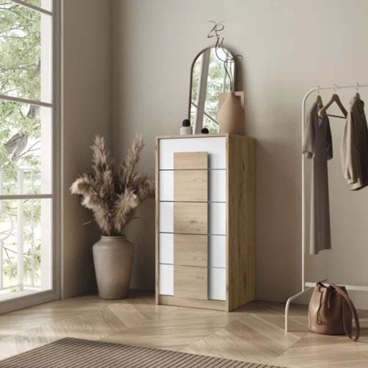 TU MESITA - Cómoda Contemporánea Pereda 5 Cajones