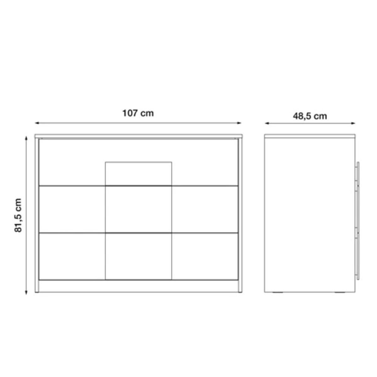 TU MESITA - Cómoda Contemporánea Pereda 3 Cajones