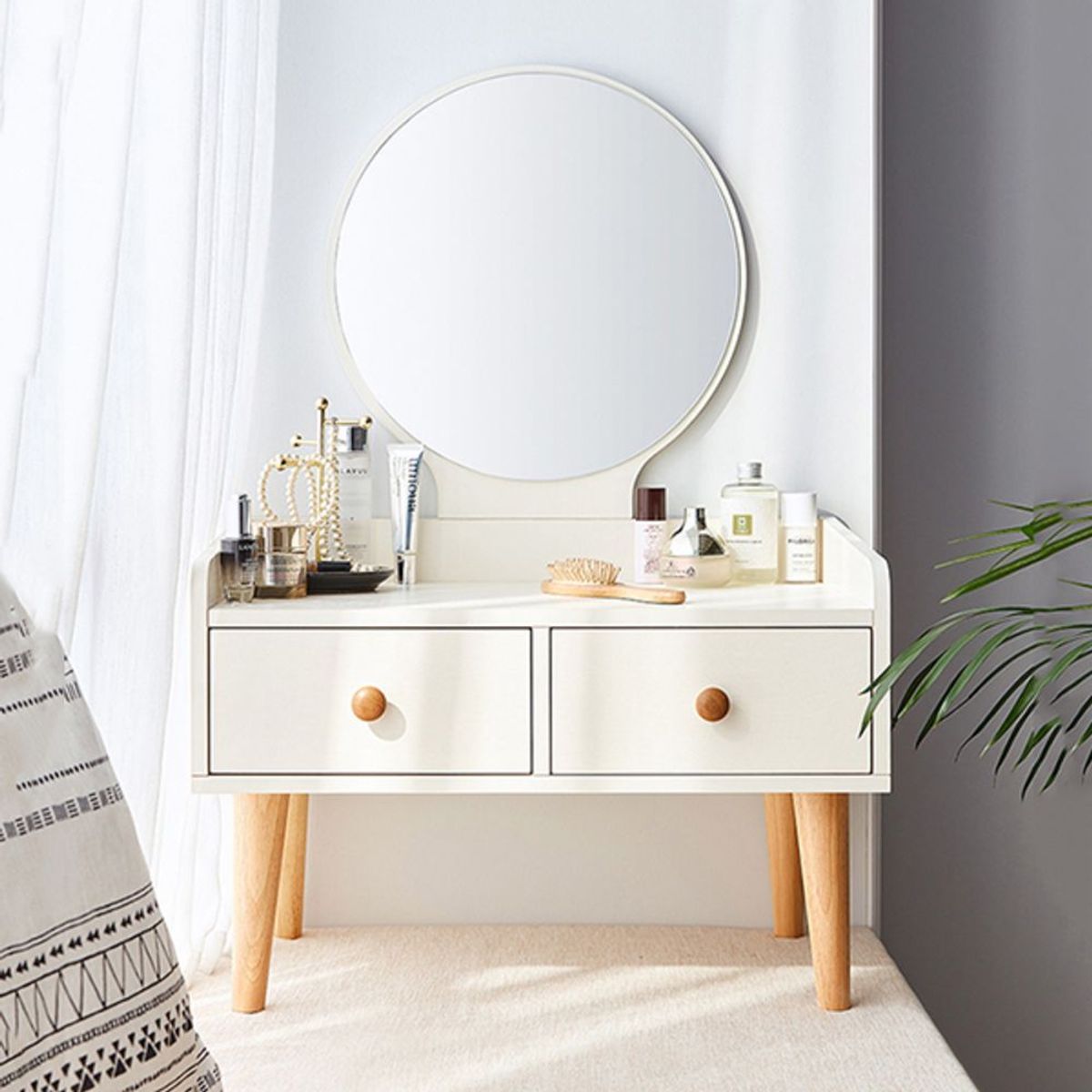 TU MESITA - Tocador Bajo Vintage Kira 2 Cajones