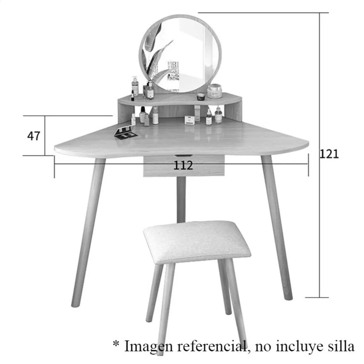 TU MESITA - Tocador Esquinero Vintage Mora Duna