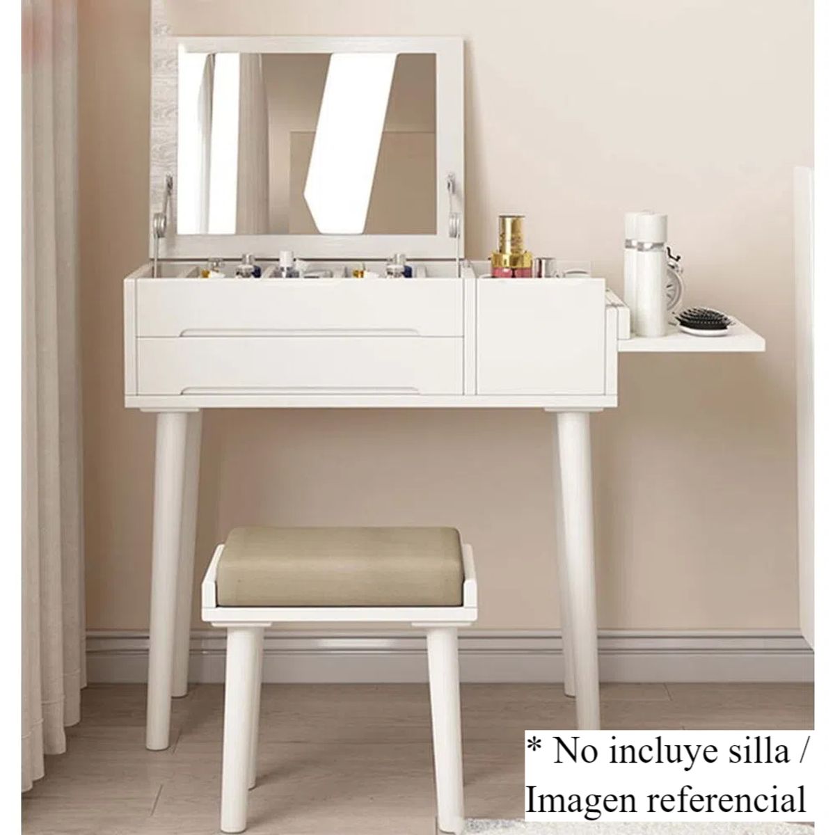 TU MESITA - Tocador Juvenil práctico Leyla color Blanco TU MESITA
