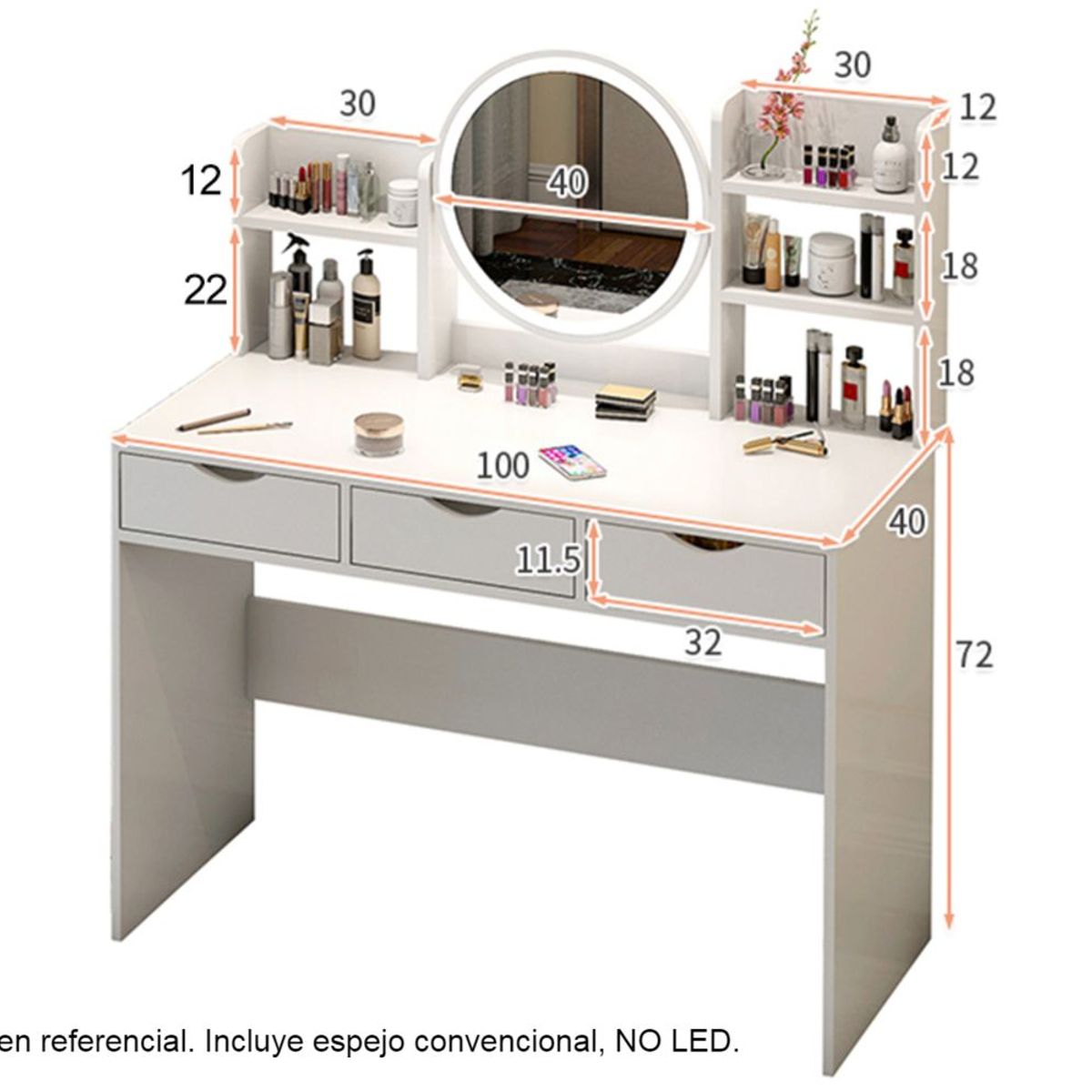 TU MESITA - Tocador Vintage Moderno Gabriela Blanco TU MESITA