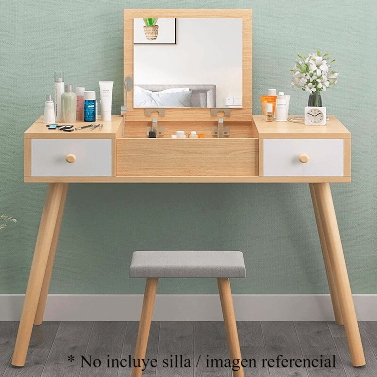 TU MESITA - Tocador Vintage Cosmetic Duna/Blanco 100 cm