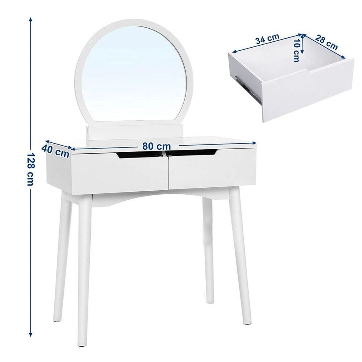 TU MESITA - Tocador Moderno Reflection Blanco