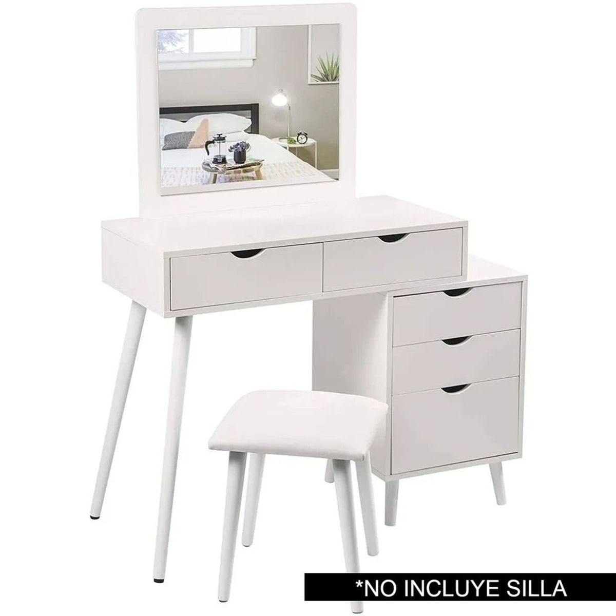 TU MESITA - Tocador Vintage Alito Blanco 130cm TU MESITA