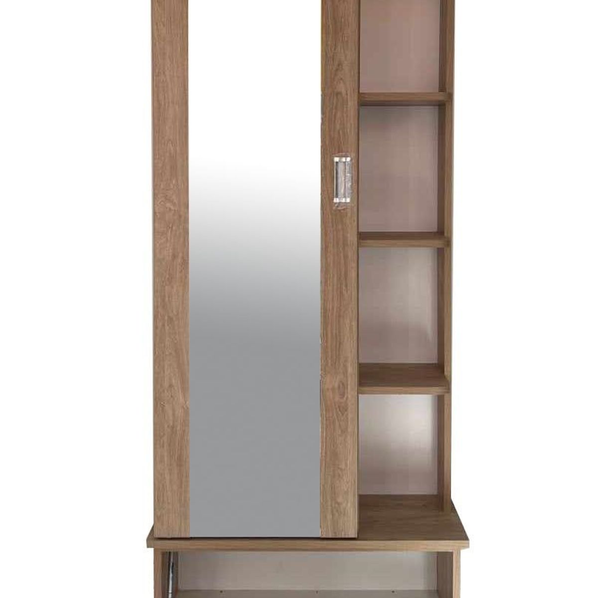 GENERICO - ZAPATERA BAÙL CON ESPEJO COLOR NUEZ