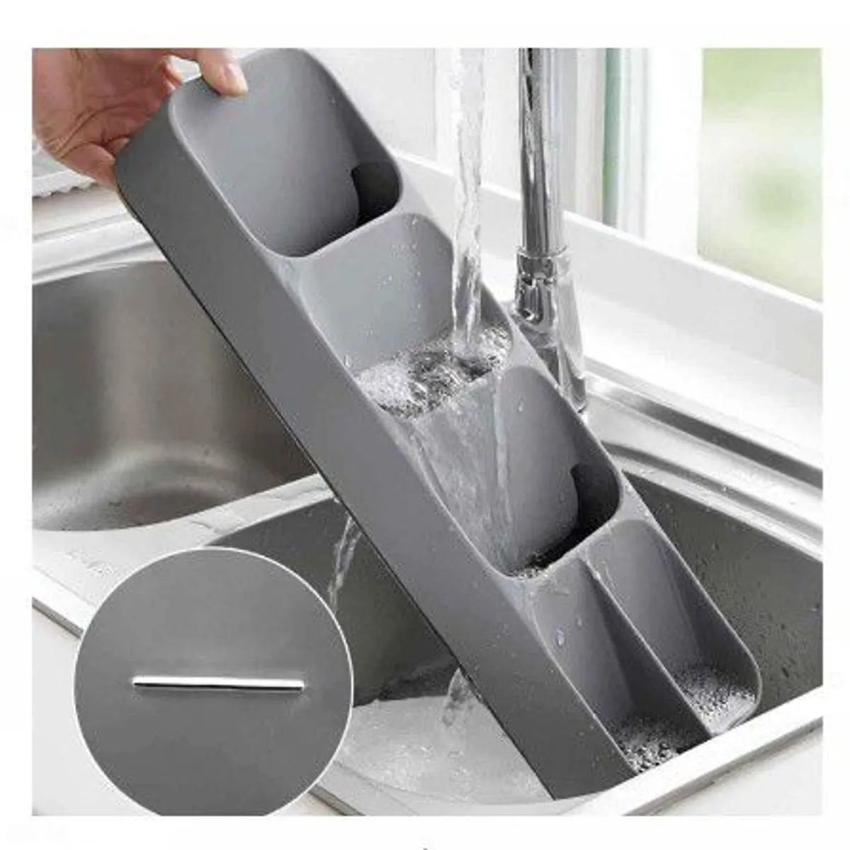 GENERICO - Organizador de cubiertos para  cocina A1 GRIS