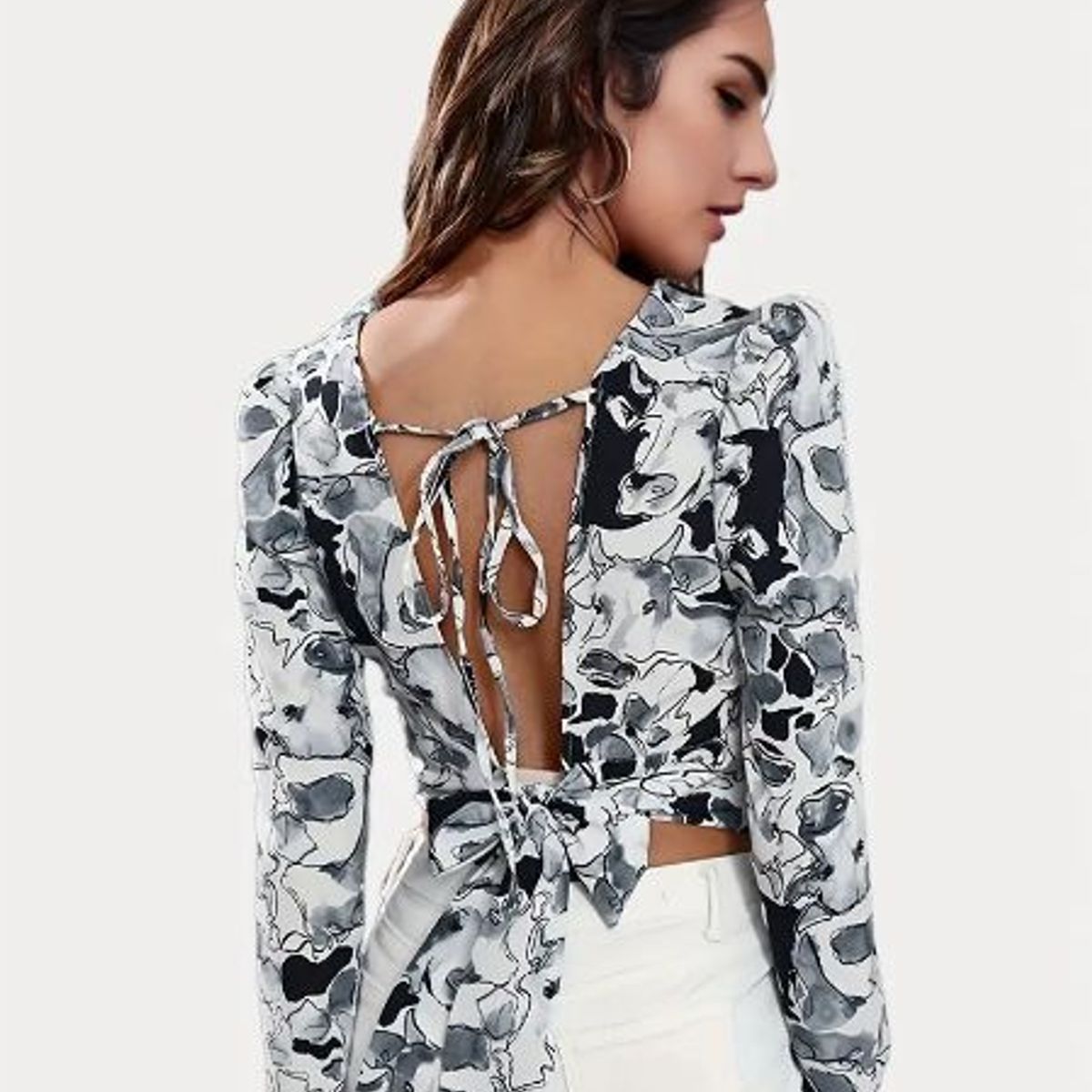 GENERICO - Blusa Cecilia - Blusa de Manga Larga con Estampado