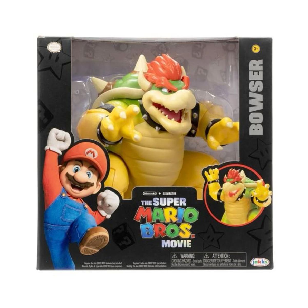 JAKKS PACIFIC - Figura Super Mario Bros Bowser respiración de fuego