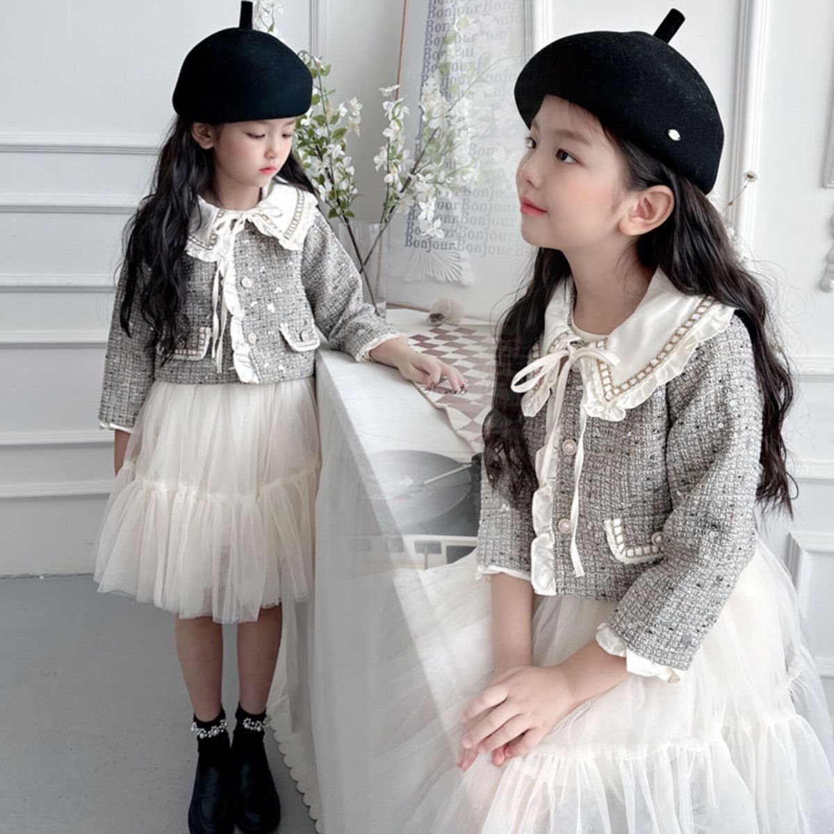 GENERICO - Vestido de Niña Fiesta   ( Vestido +   Saco )