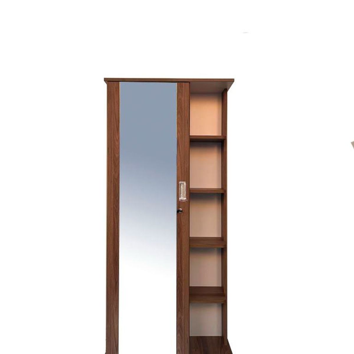 GENERICO - ZAPATERA CON ESPEJO Y ESTANTE COLOR ROBLE