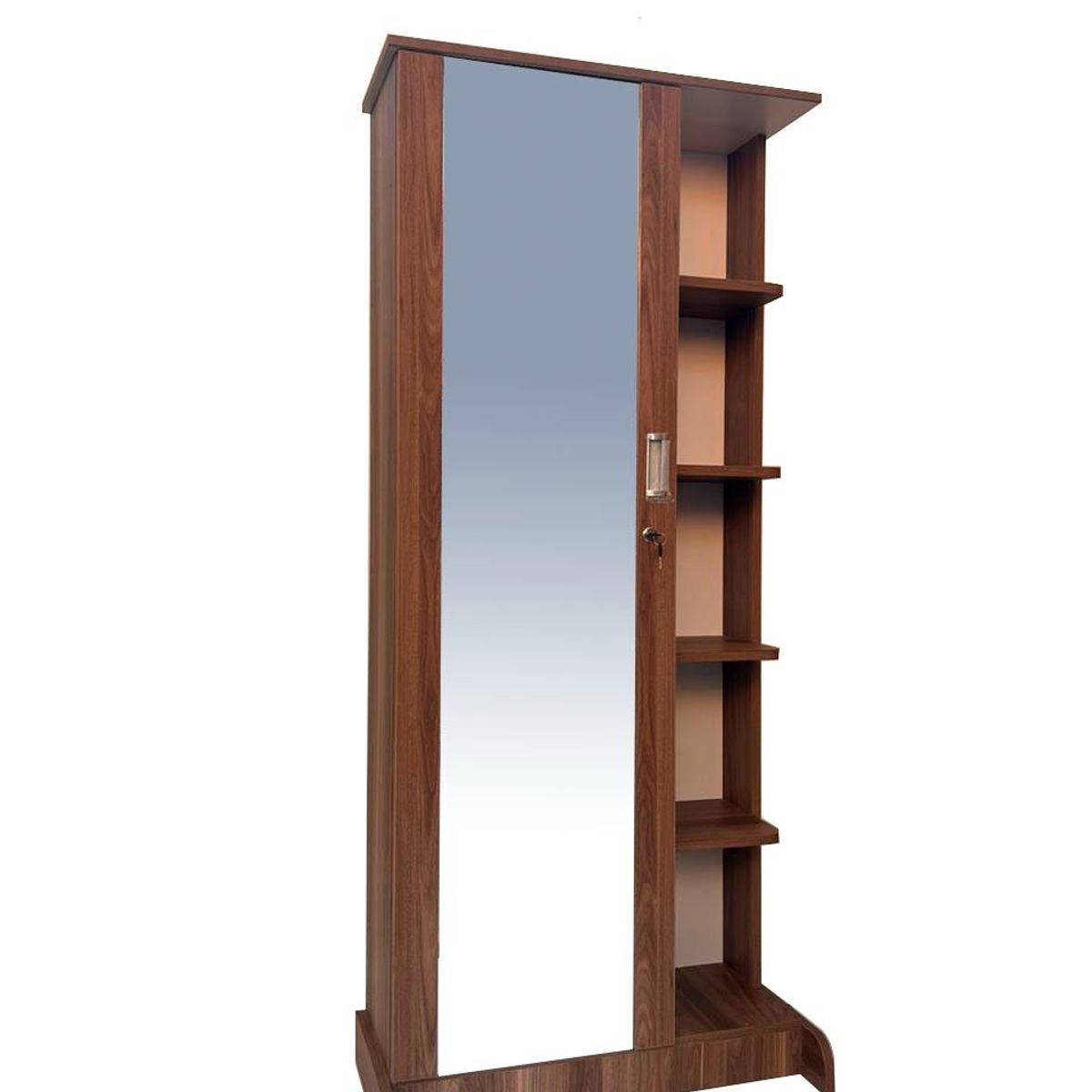 GENERICO - ZAPATERA CON ESPEJO Y ESTANTE COLOR ROBLE