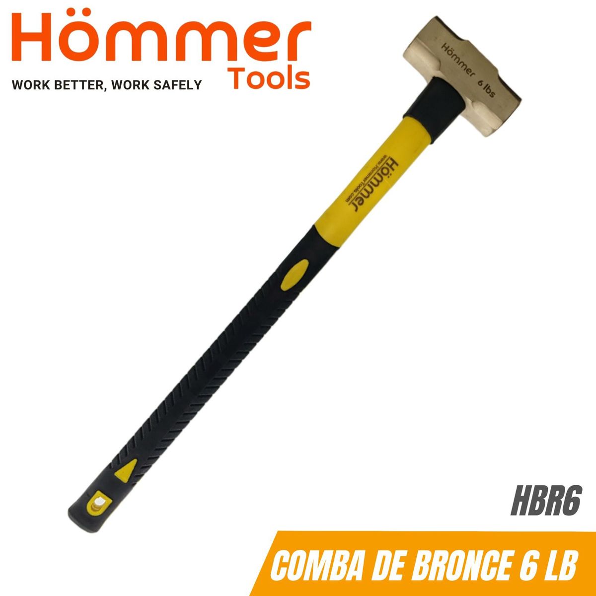 HOMMER - Comba de Bronce 6 Lb, 26", c/mango Fibra de Vidrio