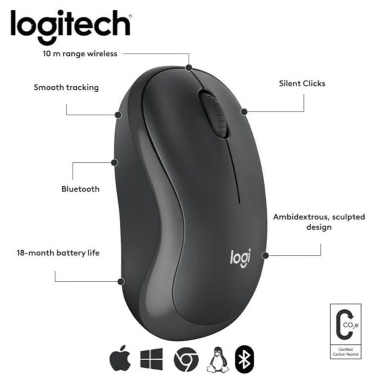 LOGITECH - Mouse Inalámbrico Logitech M240 Silent