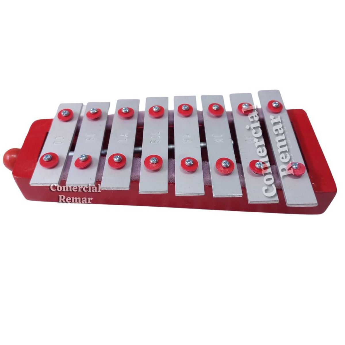 GENERICO - Instrumento Musical xilófono de ocho notas rojo