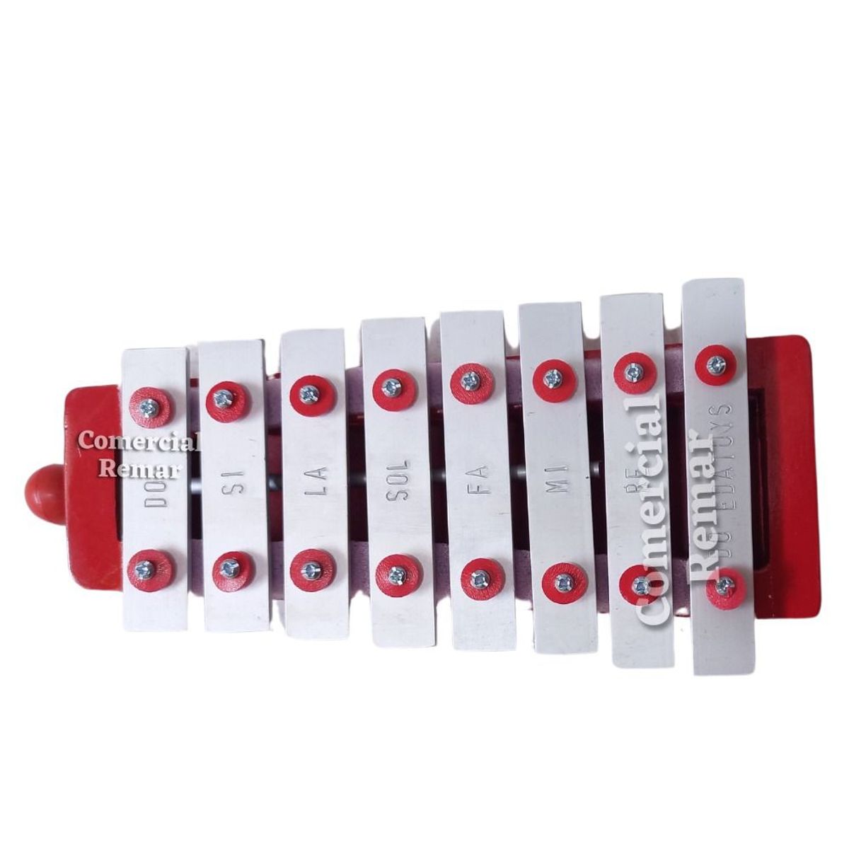 GENERICO - Instrumento Musical xilófono de ocho notas rojo