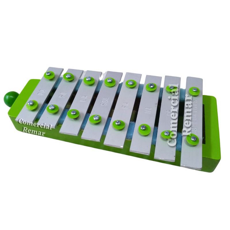 GENERICO - Instrumento Musical xilófono de ocho notas verde