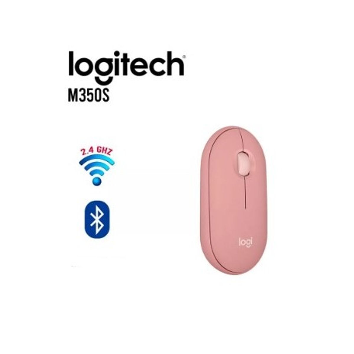 LOGITECH - MOUSE LOGITECH PEBBLE M350 SILENT WIRELESSBLUETOOTH ROSE
