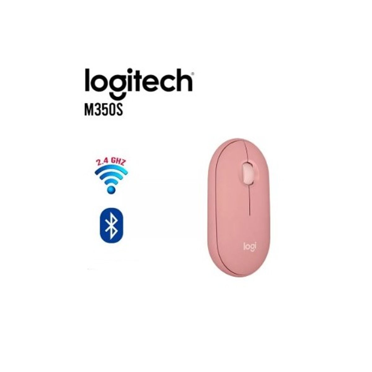 LOGITECH - MOUSE LOGITECH PEBBLE M350 SILENT WIRELESSBLUETOOTH ROSE