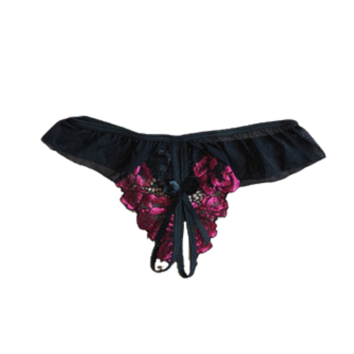 GENERICO - Tanga encaje con abertura Interior