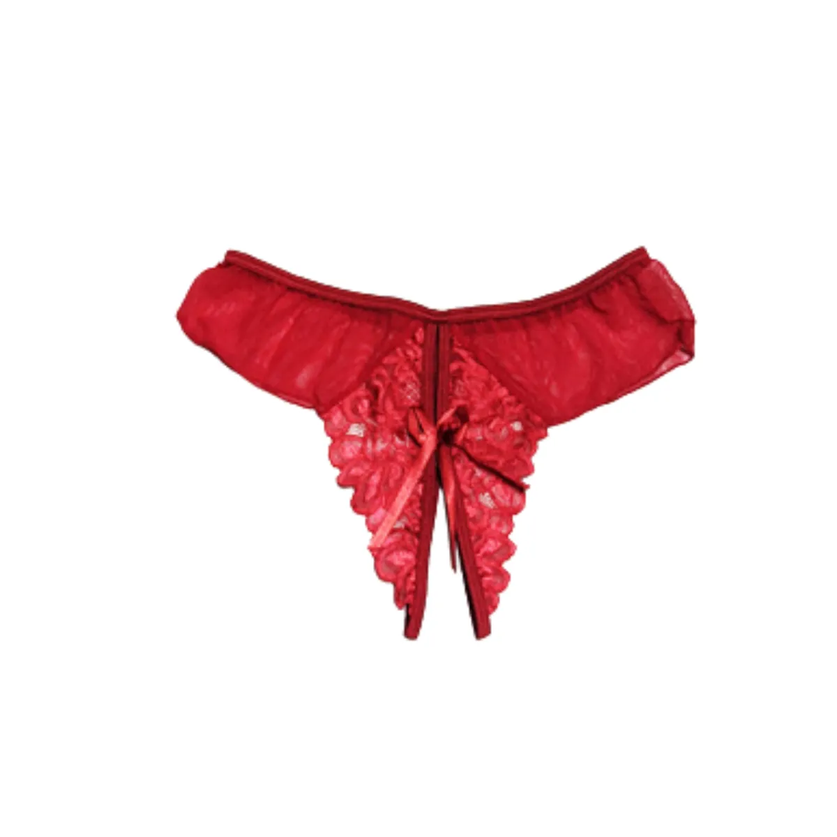 GENERICO - Tanga encaje con abertura Interior