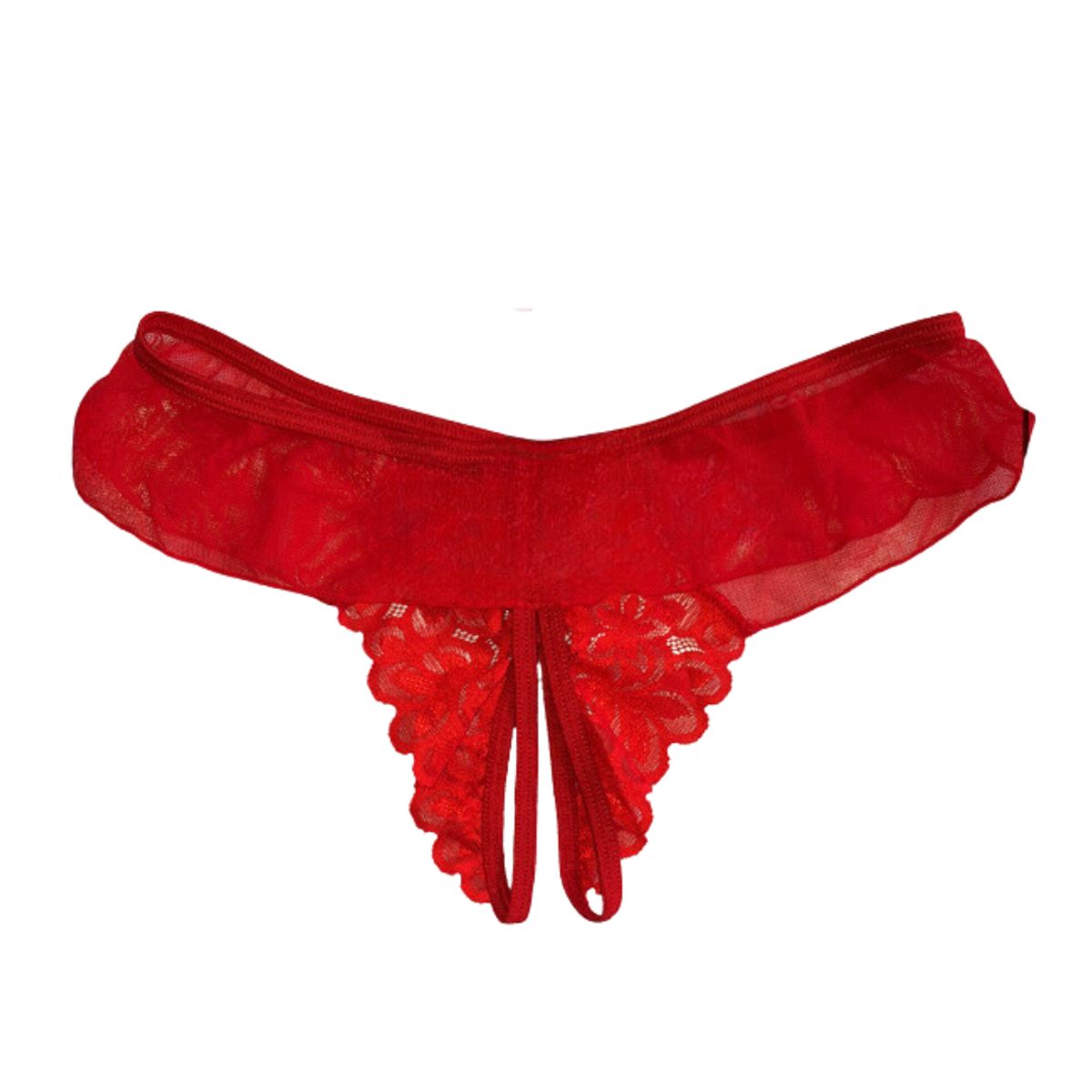 GENERICO - Tanga encaje con abertura Interior