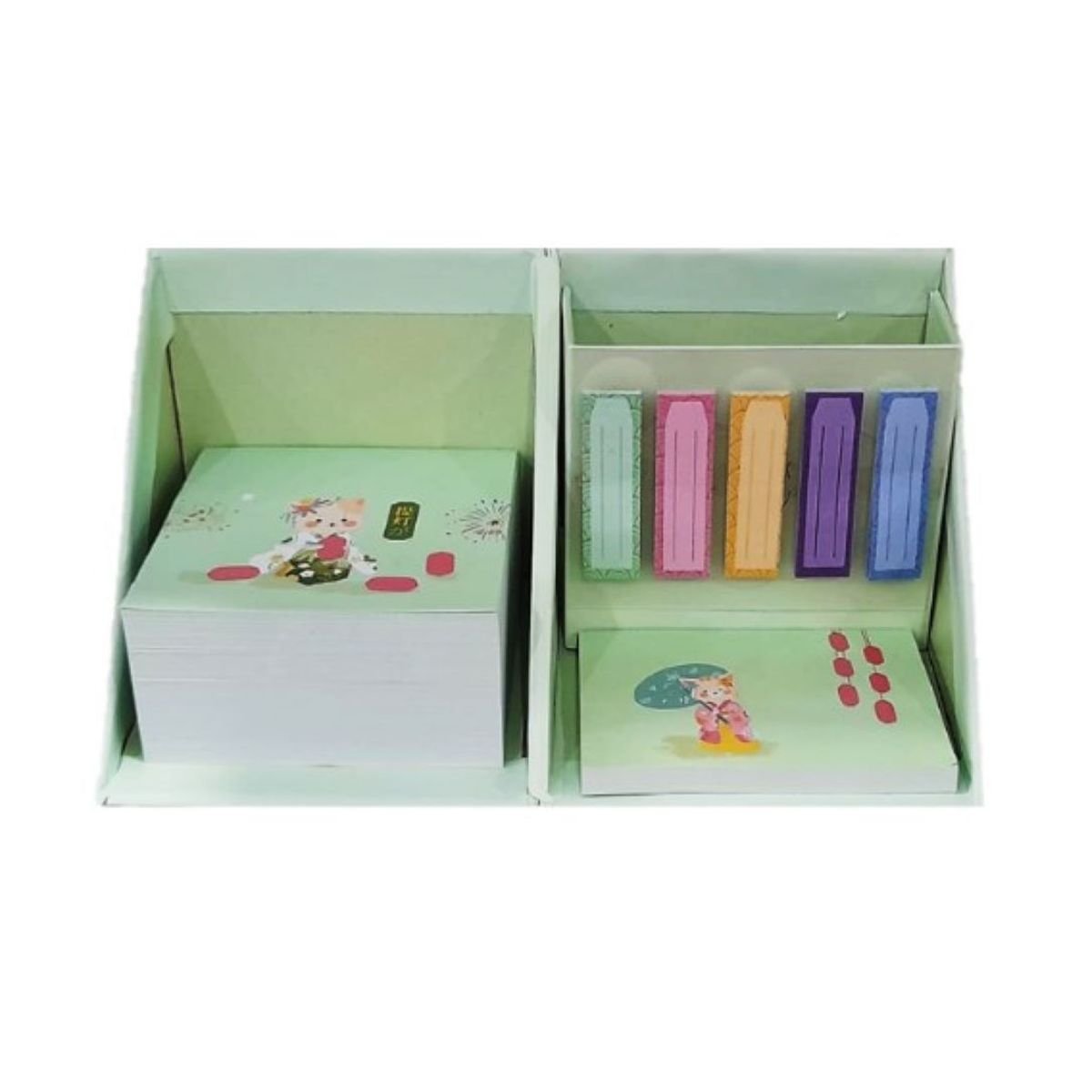 GENERICO - POSIT CON PORTA LAPICERO EN CUBO VERDE