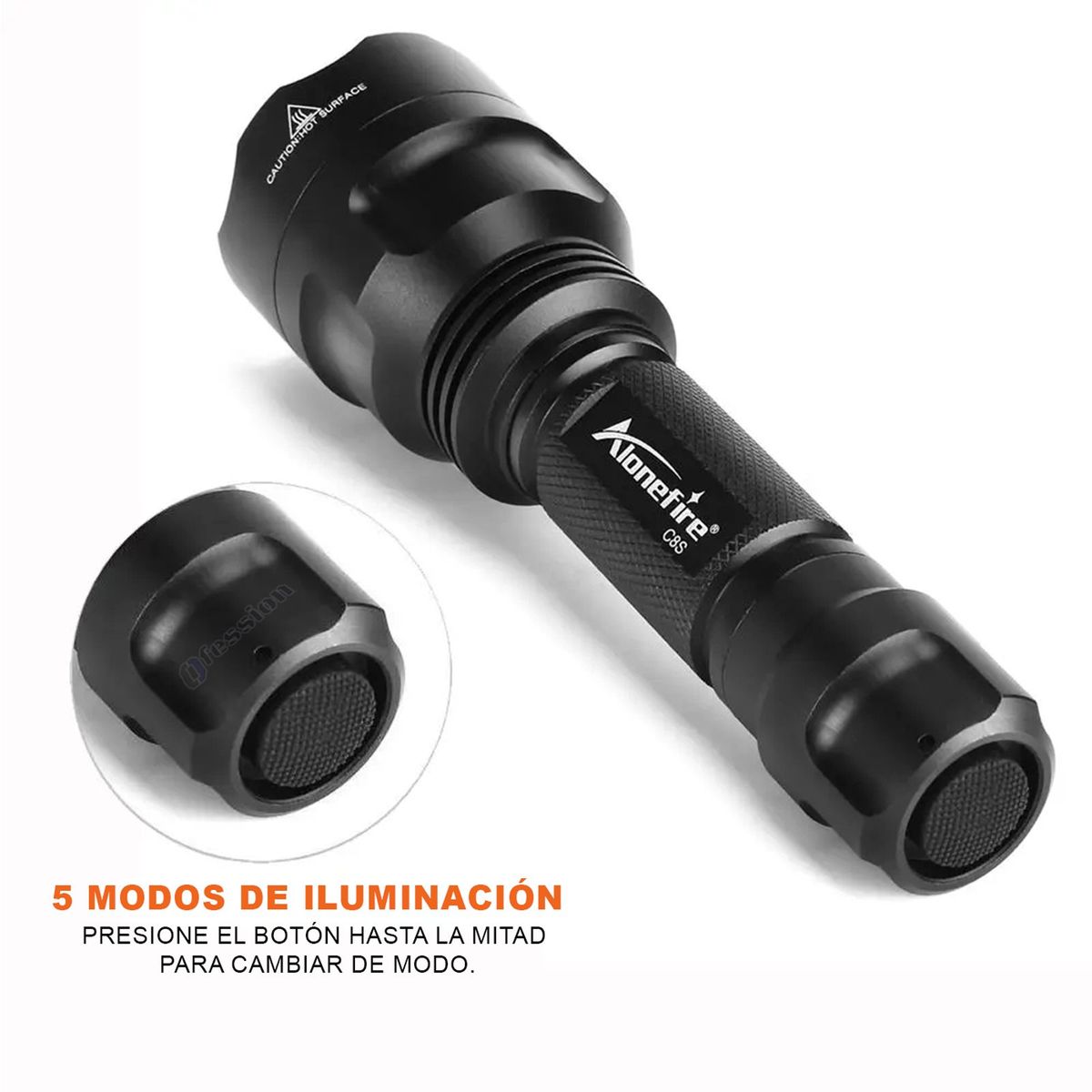 GENERICO - Linterna Táctica Profesional Super Potente 300m de largo alcance