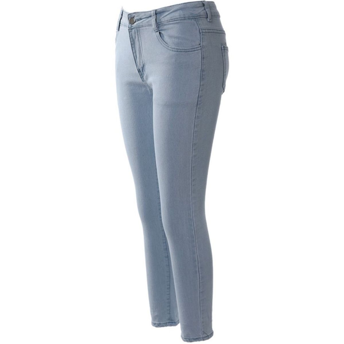 GENERICO - Jeans ajustados con cremallera y elástico alto