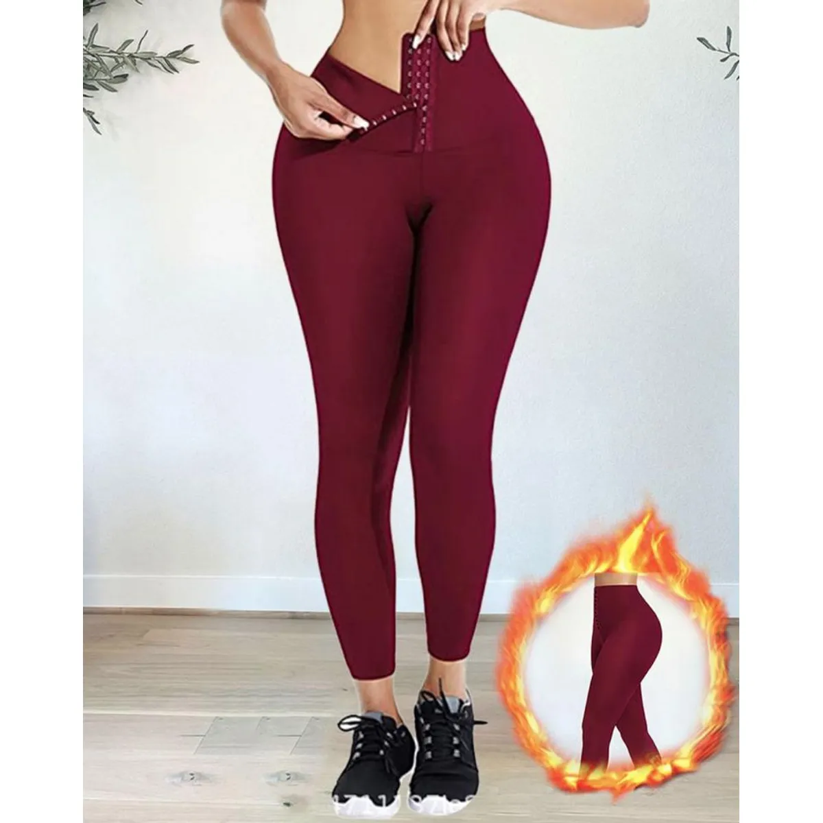 GENERICO - Pantalones de yoga con forro polar