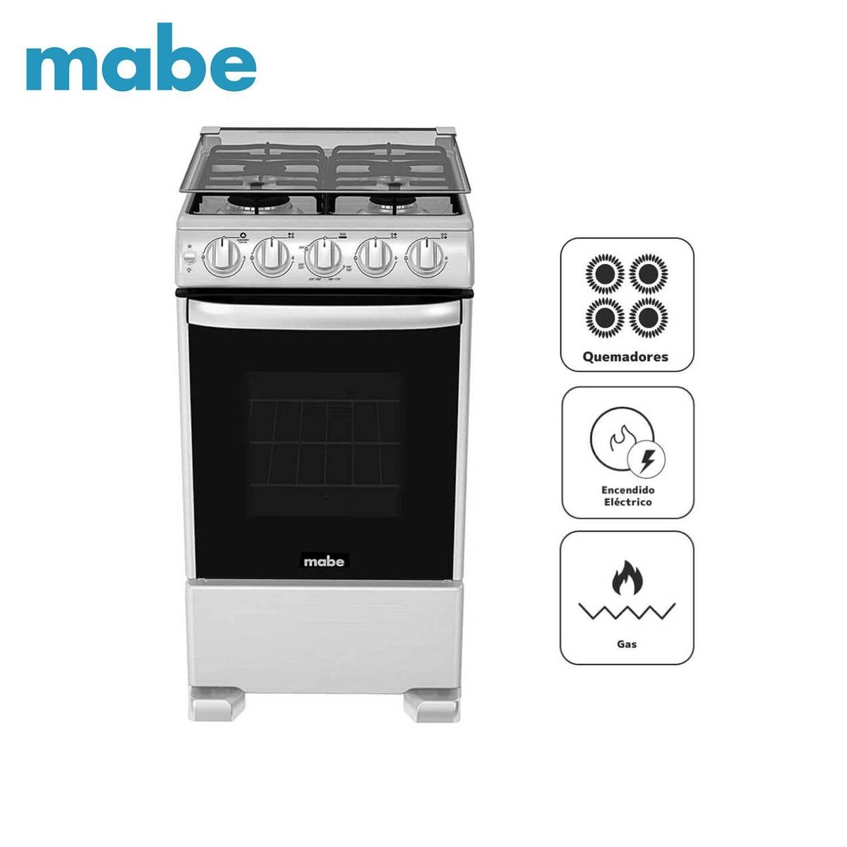 MABE - Cocina a Gas  Mabe 4H CME5050CSYX0 - Gris