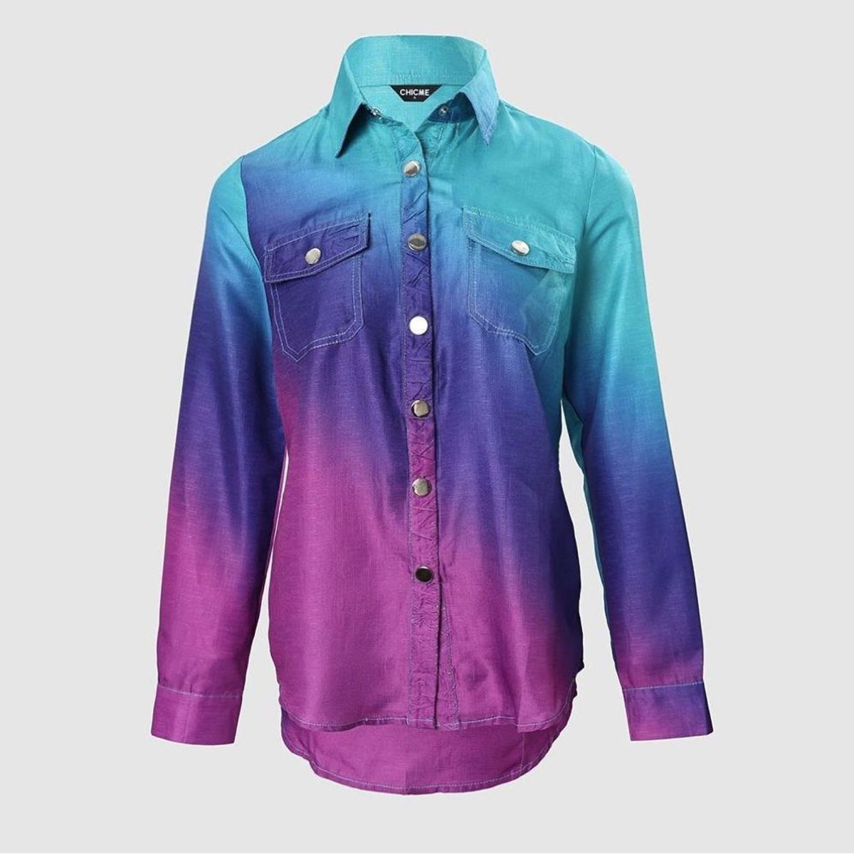 GENERICO - EXCLUSIVA Chaqueta de Manga Larga con Volantes Degradado