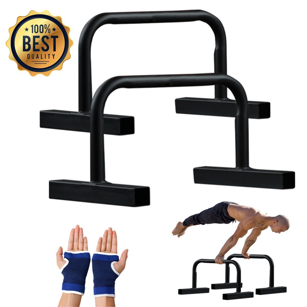 GENERICO - Barra Paralela Mediana Crossfit  Guantes