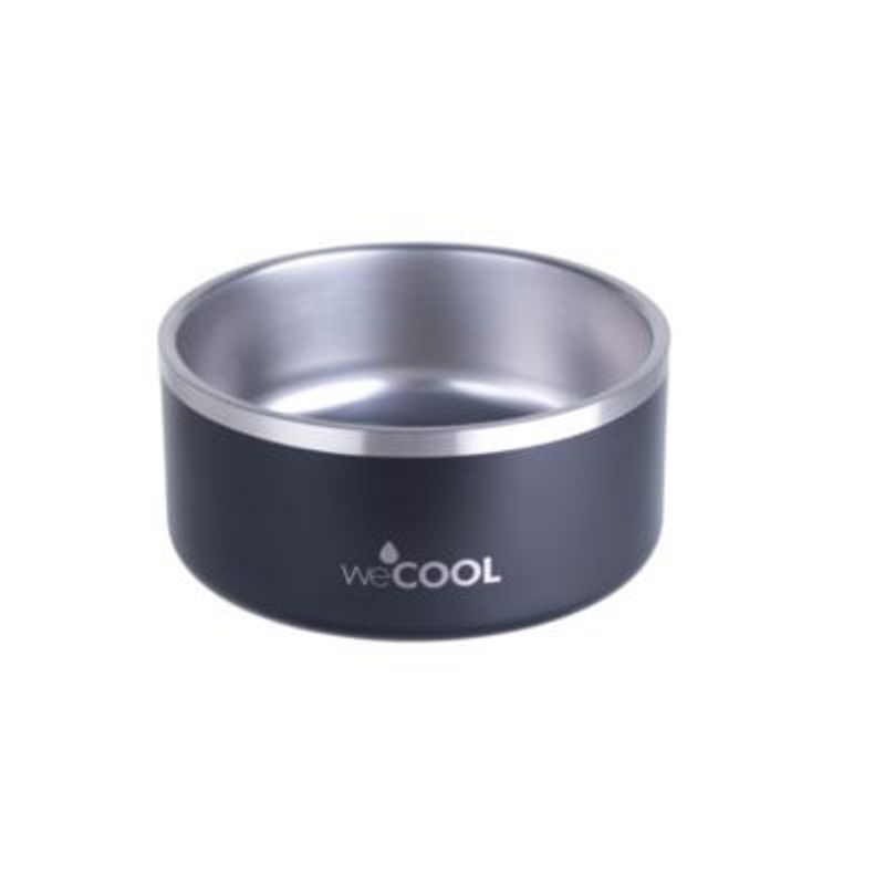 WECOOL - Dog Bowl de Acero Inoxidable 64oz- Negro - Plato para perros