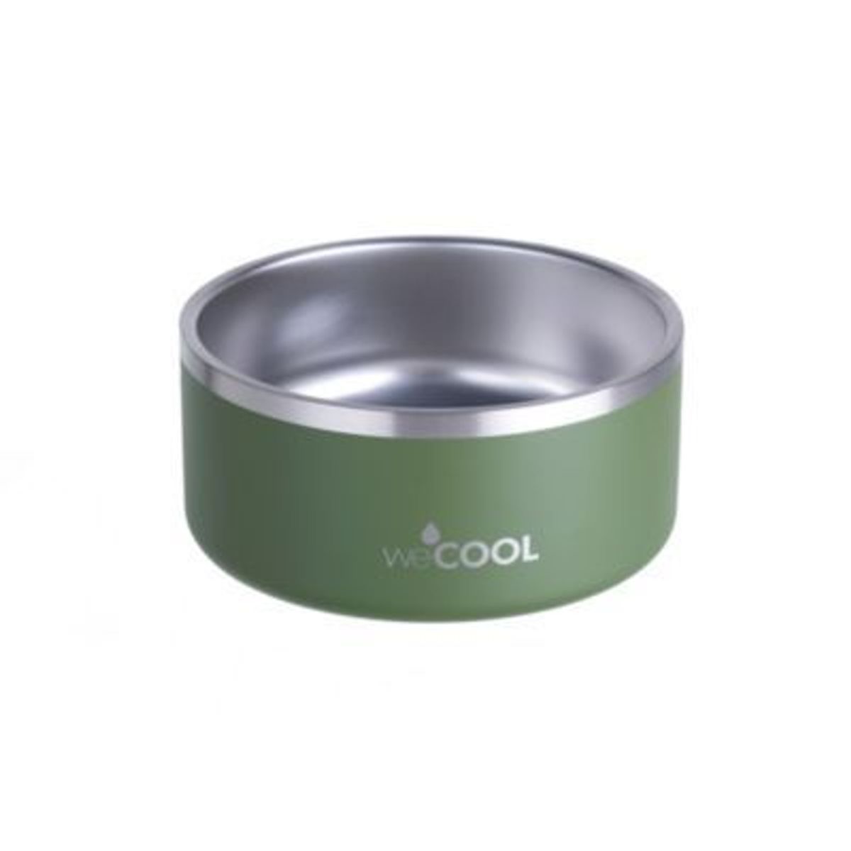 WECOOL - Plato para Mascotas de Acero Inoxidable 64oz- Verde Militar