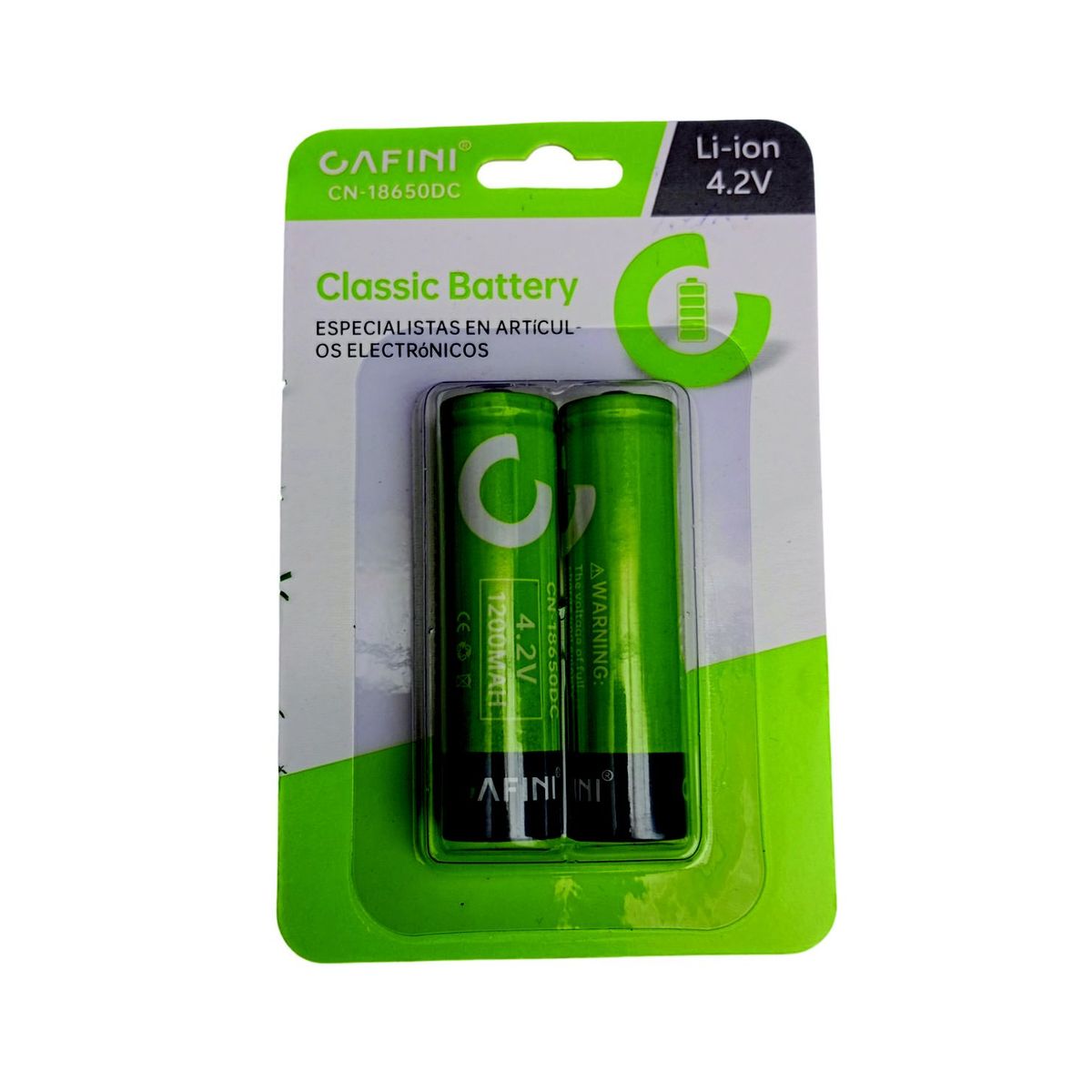 CAFINI - Pack de Baterías Recargables Cafini 1200 mah 4.2v 18650DC